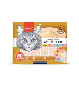 Wanpy Karışık 8 Lezzetli Krema Kedi Ödülü 50*14 gr RAC-MİX