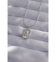 316L Çelik Zincir Gümüş Renk Zirkon Taşlı Tarot Kolye - TJ-BKO9010