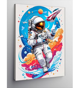 Kanvas Tablo Astronot Ve Mekiği