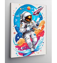Kanvas Tablo Astronot Ve Mekiği