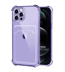Microsonic Apple iPhone 12 Pro Card Slot Shock Kılıf Lila