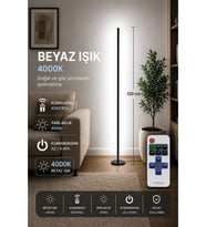 LUMINA Orjinal Beyaz 6000K Kumandalı Lambader 120 CM