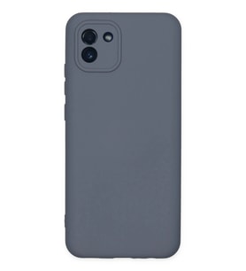 Durukar® Samsung Galaxy A03 Kılıf Nano içi Kadife Silikon - Gri