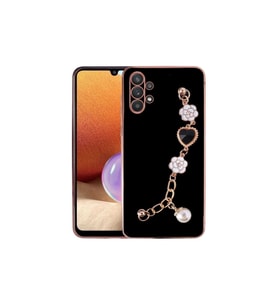 Samsung Galaxy A32 4G Uyumlu Kılıf El Tutamaçlı Kamera Korumalı Zore Taka Silikon Kapak (Siyah)