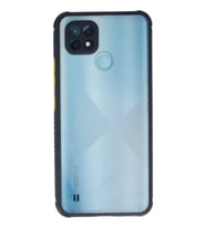 Realme C21 Kılıf Miami Şeffaf Silikon - Lacivert
