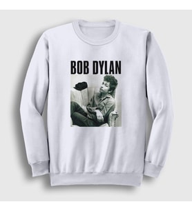 Presmono Unisex Beyaz Portrait Bob Dylan Sweatshirt 301560tt