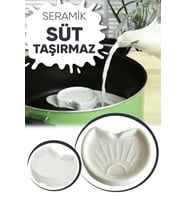 3 Adet Süt Taşırmaz Milk Saver Doğal Seramik Porselensüt Taşma Koruyucu Tencere Tava Kaynama Uyarıcı