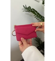 Unisex Hakiki Deri Cüzdan & Kartlık 3701 (Fuşya)