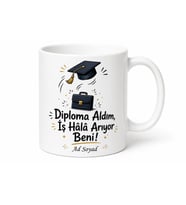 Diplomasını Alıp İş Bulamayanlara Esprili İşsizlik Mezuniyeti Kupa Bardak Hediye