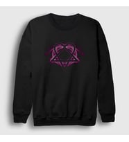 Presmono Unisex Siyah Glow Him Sweatshirt