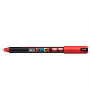 UNİ POSCA SU BAZLI POSTER MARKER 0.7 KIRMIZI PC-1MR