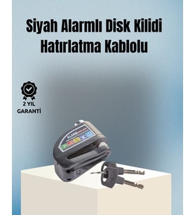 Motosiklet Bisiklet İçin 6Mm Pinli Alarmlı Disk Kilidi