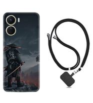 Vivo Y16 Kılıf Silikon Boyun Askılı İpli Desenli Silikon Warrior 1653
