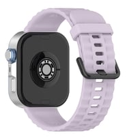 Huawei Watch Fit 4/Fit 4 Pro/Fit 3 Kordon Silikon Dalga Desen Şerit Band 23 (Fit (Açık Lila)