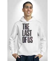 The Las Of Us Dizi Serisi Kadın Erkek  Beyaz Kapüşonlu Sweatshirt Hoodie