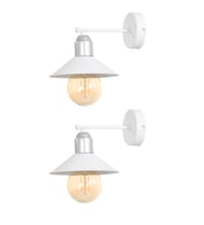 Modern Beyaz ve Gri Duvar Aplikleri, 2'li Set, Salon, Mutfak, Yatak Odası için