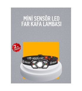 Şarj Edilebilir LED Far Hareket Sensörlü 5 Modlu Outdoor