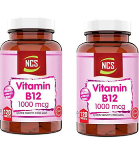 Ncs Vitamin B12 Metilkobalamin 1000 Mcg 120 Tablet 2 Kutu (Renksiz)