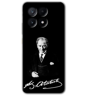 Poco x6 Pro Kılıf HD Desen Baskılı Kılıf - Atatürk İmza