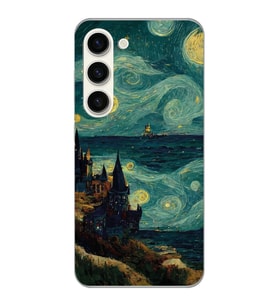 Samsung Galaxy S23 Uyumlu Van Gogh Tasarımlı Şeffaf Telefon Kılıfı