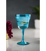 Akrilik Aquamarin Tekli Kadeh & Su Meşrubat Kahve Yanı Bardağı 300 Ml ( Cam Değildir )