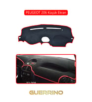 PEUGEOT 206 Küçük EkranTORPİDO KORUMA HALISI KIRMIZI KENAR