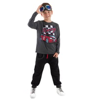 Yarış Erkek Çocuk T-shirt Pantolon Takım (Antrasit)