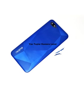 Oppo Realme C2 Kasa Arka Pil Batarya Pil Kapağı MAVİ