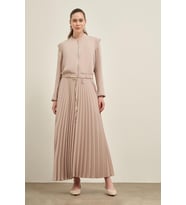 FTZ Women Kadın Plise Etekli Takım Beige 31024