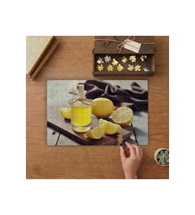 Limon - Limon Suyu Sunum Tasarımı 240 parça Ahşap Puzzle Ahşap Kutuda MP07301