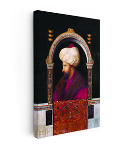 Kanvas Tablo Fatih Sultan Mehmed Kemerli Kompozisyon Osmanlı Tablosu Ev Ofis Duvar Dekoru