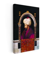 Kanvas Tablo Fatih Sultan Mehmed Kemerli Kompozisyon Osmanlı Tablosu Ev Ofis Duvar Dekoru