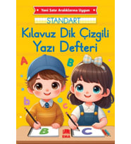Dik Temel Harflerle Standart Renkli Kareli Yazı Defteri