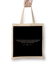 Mindfulness Rumi Musical Instrument Quote Bez Çanta Uzun Saplı
