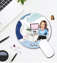 Kişiye Özel Karikatür Tasarımlı Mouse Pad 055