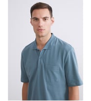 LCWAIKIKI Classic Mavi Polo Yaka Kısa Kollu Pike Erkek Tişört