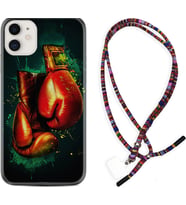 Apple iPhone 11 12 13 Mini Kılıf Boyun Asklı Rasta Silikon Boks Eldiveni 1763