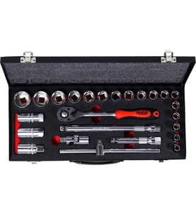 Rico RC1126 Lokma Takımı Seti 1/2" 25 Pcs 6 Köşe (Gümüş)