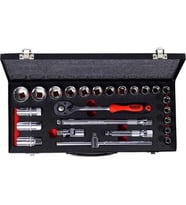 Rico RC1126 Lokma Takımı Seti 1/2" 25 Pcs 6 Köşe (Gümüş)
