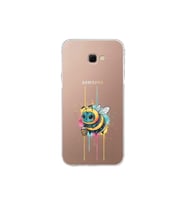 Samsung Galaxy J4+ Plus ile uyumlu Splash arı tasarımlı şeffaf silikon kılıf