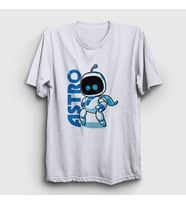 Presmono Unisex Beyaz Oyun Kaptan Astro Bot T-Shirt 555348tt