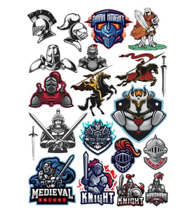 Şövalye Savaşçı Sticker Set 16 Parça Telefon, Tablet, Defter, Laptop Sticker