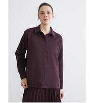 LCWAIKIKI Classic Mürdüm Loose Fit Kadın Gömlek