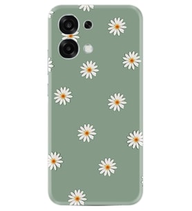Oppo A6 Pro Kılıf Boutique Baskılı Resimli Yeşil Papatyalar Pcode -041