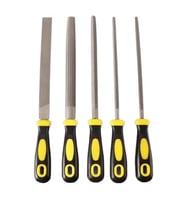 5 Parça Profesyonel Büyük Boy Ahşap Eğe Törpü Seti 30 cm (Sarı)