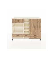 Hyperion Dolap 12 Raflı 4 Çekmeceli 4 Kapaklı 220x44x163 Aytaşı-Çam