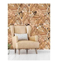 Dreamwall 3D Geometrik Şekil Desenli Silinebilir Tekstil Duvar Kağıdı (Çok Renkli)