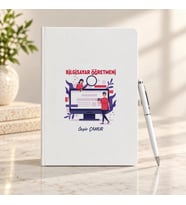Bilgisayar Öğretmenine İsme Özel Defter ve Kalem Seti