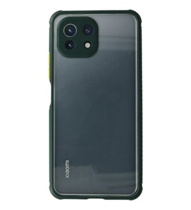 Mİ 11 Lite Kılıf Miami Şeffaf Silikon - Koyu Yeşil