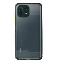 Mİ 11 Lite Kılıf Miami Şeffaf Silikon - Koyu Yeşil